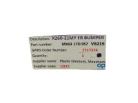 Бампер передний версия pod 6xpdc решётка радиатора jaguar xf lift x260 my21 2020- Оригинал, фото thumb