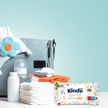 Влажные салфетки детские KINDII EXTRA SOFT х 12 шт.