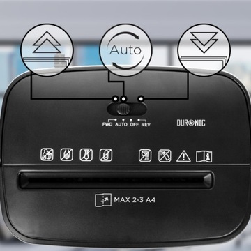 Duronic PS285 Mała niszczarka do papieru nablatowa