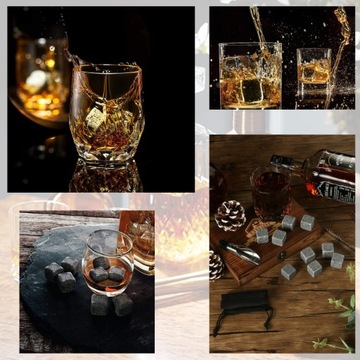 Kamienie do WHISKY kamienne KOSTKI lodowe GRANIT
