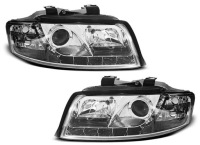 Купить Фонари перед фара audi a4 b6 хром led светодиодный, фото thumb