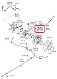 фото thumb №6, Суппорт тормозной задняя правый kia carnival 2006-2012