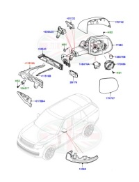 фото thumb №3, Изоляция зеркало правая land rover range rover 5 l460 lr184665 m8e2201a34ad