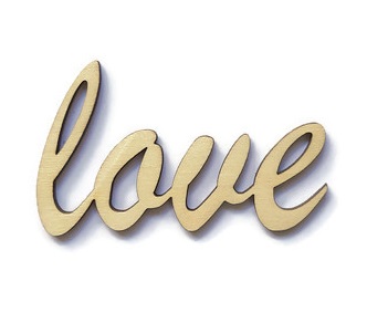 Napis LOVE sklejka decoupage Wesele