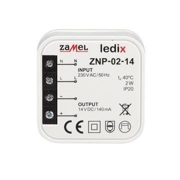 ZAMEL LEDIX ZASILACZ LED DOPUSZK. 14V 2W ZNP-02-14