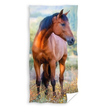 Ręcznik z haftem imię do przedszkola 30x50 Koń