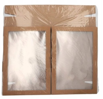 Коробки для еды с окошком 31х45х8 см, картонные коробки с крышкой, 10 шт.