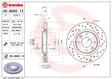 фото thumb №3, Диски гальмівні колодки перед brembo peugeot 208 i