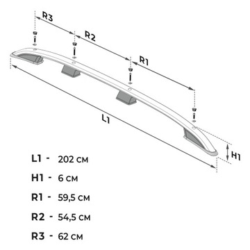 фото thumb №8, Рейлинги крышные do ford grand transit connect iii 2024- длинный | длинный