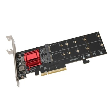 двойной адаптер m.2 pcie nvme с функцией разветвления pcie SSD на pcie 3.1 x8