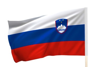 Słowenia Flaga 90x60 cm Flagi Słowenii Slovenia - TUNEL na kij