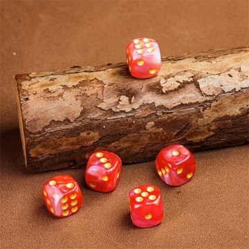 ZESTAW 25 KOSTEK K6 RPG KOŚĆ SZEŚCIOŚCIENNA BEKON Z ORKA 1,6 CM