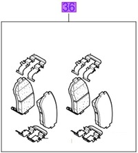 фото thumb №1, Гальмівні колодки гальмівні задня kia оригінальний номер 5830207a10