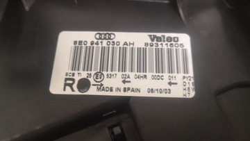 фото thumb №6, Новий фара лівий правий audi a4 b6 bi ксенон малиш 8e0941030ah чорний