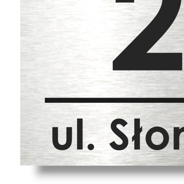 АДРЕСНАЯ ТАБЛИЧКА С НОМЕРОМ ДОМА ПРОЧНАЯ И ЭЛЕГАНТНАЯ 30Х20см DIBOND UV PRINT