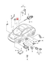 фото thumb №5, Запобіжник центрального замка чорний сатиновий vag volkswagen new beetle