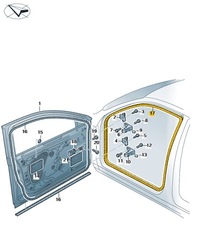 фото thumb №1, Прокладка дверь внутренняя правая skoda superb оригинал 3v0867366c 5ap
