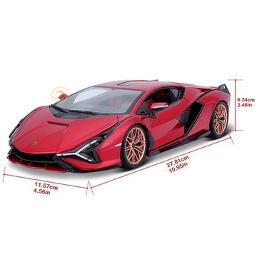 BBURAGO 1:24 LAMBORGHINI SIAN FKP 37 КРАСНЫЙ КРАСНЫЙ