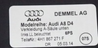 Накладка порог левое  перед audi a8 d4 4h 4h1867271f в Украине, фото thumb