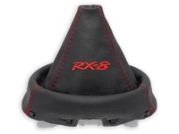 фото thumb №1, Mazda rx-8 2003-2012 чехол переключения передач czarna кожа вышивка красный