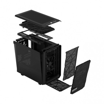 Корпус Meshify 2 Nano TG Midi Tower с фрактальным дизайном, черный
