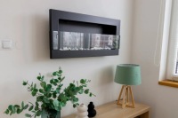 Настенный биокамин «GMT», 90 x 40 x 12,5 см, чёрный матовый с текстурой