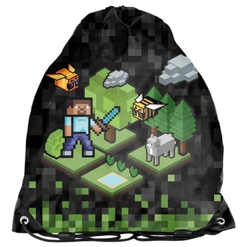 ШКОЛЬНАЯ СУМКА Рюкзак PASO MINECRAFT пиксели - МЕГА НАБОР!!
