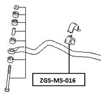 фото thumb №3, Резиновый элемент стабилизатора перед mitsubishi space star 98-
