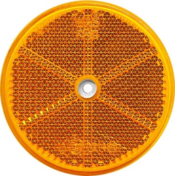 фото thumb №1, Отражатель круглый na болты оранжевый waś