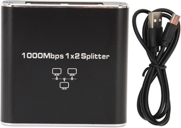 СПЛИТТЕР LAN 1x2 АДАПТЕР RJ45 ГИГАБИТНЫЙ РАЗДЕЛИТЕЛЬ