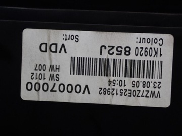 фото thumb №6, Vw golf v 03-09 1.9 105km спідометр  прилади 1k0920852j
