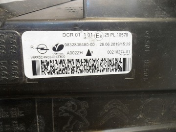 фото thumb №15, Лампа праві перед 9832836480 opel zafira d vivaro c 00218274-01 eu