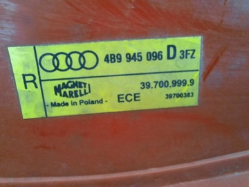 фото thumb №6, Audi a6 c5 97-01 универсал лампа правый зад правая задняя наружная 4b9945096