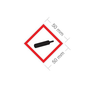 Oznakowanie chem.-gazy pod ciśn. 5x5cm 140szt