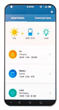 КОНТРОЛЛЕР СОЛНЕЧНОЙ ЗАРЯДКИ SOL MPPT 20A с Bluetooth