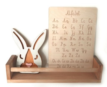 Drewniany Alfabet LITERY materiał Montessori A5