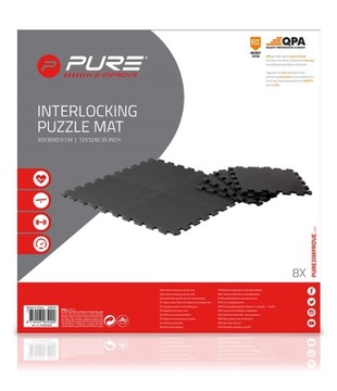 Коврик для фитнеса Pure2Improve 30x30x0,9см-8KS черный