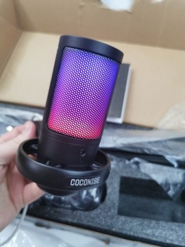 ПРОФЕССИОНАЛЬНЫЙ ИГРОВОЙ МИКРОФОН COCONISE ME6S RGB С ПОДСТАВКОЙ