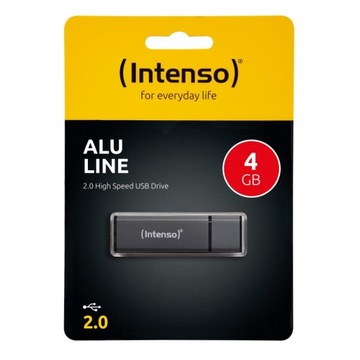 Флеш-накопитель Intenso Alu Line USB 2.0, 4 ГБ, серебристый — элегантный и прочный
