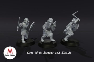 Orc Warriors with Sword and Shield - Zestaw x3