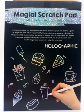 Волшебный скретч-блокнот HOLOGRAPHIC SCRATCH WORK