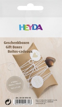 Pudełka tekturowe - Heyda - 18,5 x 9 cm, 6 szt.