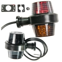 Купить Лампа габаритная габаритный фонарь малый old school led тонированная graphite dark 12v 24v, фото thumb