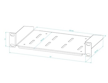 Półka RACK Eco stała 1U 10