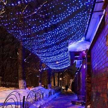 СВЕТОДИОДНЫЕ РОЖДЕСТВЕНСКИЕ ОГНИ НАРУЖНЫЕ РОЖДЕСТВЕНСКИЕ ОГНИ ДЛЯ ДОМА 200 LED СИНИЕ