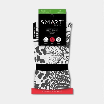 SMARTTOWEL ręcznik bambusowy SAFARI Black 75x150 cm