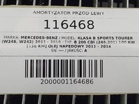 фото thumb №9, Амортизатор перед лівий амортизаторна стійка mercedes w246 b200 1.8 cdi a2463208913