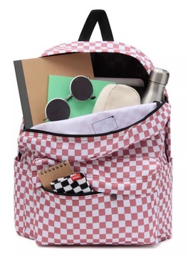 Plecak młodzieżowy do szkoły Vans Old Skool Check Backpack - black/charcoal