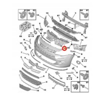 Кронштейн бампера c c3 09-16 перед oryg0 Недорого, фото thumb