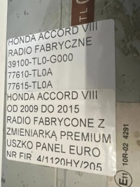 фото thumb №13, Honda accord viii 08-15 радио заводской чейнджер cd premium